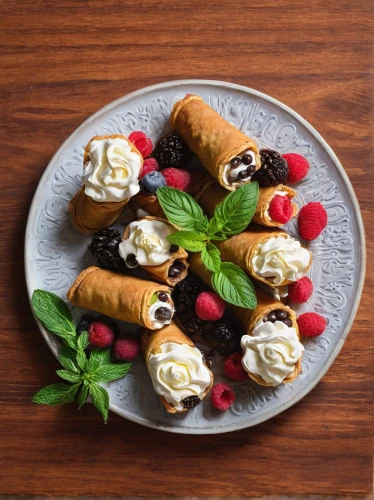 cannoli,lumpia,rugelach,black forest cherry roll,spring rolls,chimichanga,fruit-filled choux pastry,roll pastry,durian spring roll,food photography,flaky pastry,spring roll,blintz,cuban pastry,puff pastry,roll cake,sfogliatelle,pastilla,crepes,coconut rolls,Art,Classical Oil Painting,Classical Oil Painting 10