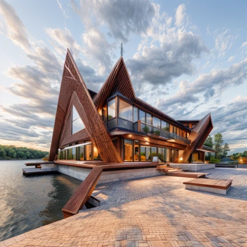 house by the water,house with lake,boathouse,boat house,cube stilt houses,timber house,modern architecture,wooden construction,corten steel,log home,dunes house,wooden house,cubic house,boat dock,dock on beeds lake,houseboat,ontario,lake view,cube house,archidaily