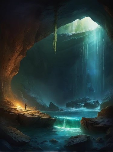 ice cave,cave,cave on the water,fantasy landscape,blue cave,cave tour,sea cave,sea caves,glacier cave,pit cave,blue caves,underground lake,the blue caves,chasm,karst landscape,dungeons,futuristic landscape,ravine,narrows,fantasy picture,Conceptual Art,Daily,Daily 32