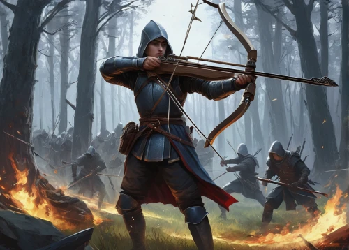 quarterstaff,longbow,bow and arrows,robin hood,massively multiplayer online role-playing game,heroic fantasy,game illustration,mulan,female warrior,bows and arrows,swordswoman,swordsmen,the wanderer,dane axe,swordsman,scythe,hunting scene,draw arrows,inward arrows,archery,Photography,Documentary Photography,Documentary Photography 23