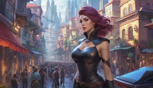 merida,fantasy art,world digital painting,sci fiction illustration,fantasy picture,transistor,la violetta,city ​​portrait,fantasy city,tiber riven,fantasy portrait,cg artwork,grand bazaar,narrow street,3d fantasy,fantasy woman,clary,alleyway,heroic fantasy,shopping street,Conceptual Art,Fantasy,Fantasy 03