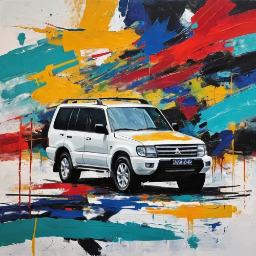 tata safari,tata sumo,subaru forester,mitsubishi endeavor,mitsubishi pajero,mitsubishi outlander,lexus gx,toyota rav 4,toyota rav4,toyota,toyota land cruiser,mitsubishi delica,toyota 4runner,toyota platz,toyota ft-hs,honda pilot,mitsubishi,pajero,toyota kijang,suzuki,Art,Artistic Painting,Artistic Painting 42