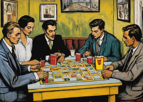 poker,chess men,card game,chess game,poker table,david bates,poker set,dice poker,playing cards,board game,game illustration,card table,tabletop game,card games,dealer,play cards,roy lichtenstein,parcheesi,playing card,rotglühender poker,Art,Artistic Painting,Artistic Painting 01