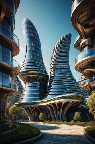 futuristic architecture,futuristic landscape,futuristic art museum,modern architecture,solar cell base,eco hotel,sky space concept,urban towers,kirrarchitecture,futuristic,arhitecture,beautiful buildings,architecture,eco-construction,spheres,alien world,sci fiction illustration,mixed-use,alien planet,fantasy city,Photography,General,Fantasy