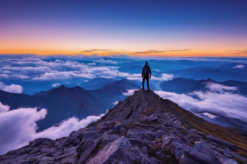 above the clouds,towards the top of man,mountaineer,sea of clouds,mountaineering,mountain climber,mountain sunrise,mountain guide,high-altitude mountain tour,climbing to the top,leaving your comfort zone,at the top,top mount horn,mountain top,alpine crossing,mountain peak,the spirit of the mountains,alpine climbing,summit,ascending,Photography,Documentary Photography,Documentary Photography 38