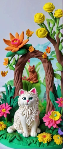 paper art,clay animation,woodland animals,whimsical animals,nursery decoration,owl nature,garden decoration,flower painting,forest animals,flower animal,schleich,garden decor,cartoon forest,flower cat,children's paper,cartoon flowers,cats in tree,tropical bird climber,sugar paste,forest king lion,Unique,3D,Clay