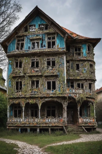 scherhaufa,half-timbered house,syringe house,half-timbered,dilapidated building,abandoned house,dürer house,old house,half timbered,abandoned place,abandoned building,luxury decay,dilapidated,half-timbered wall,ancient house,stilt house,the haunted house,bethlen castle,romania,traditional house,Conceptual Art,Graffiti Art,Graffiti Art 03