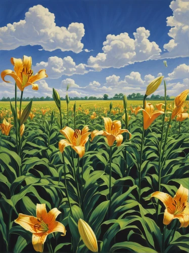 daffodil field,day lily plants,lilies of the valley,daylilies,daffodils,flowers field,flower field,yellow daylilies,tulips field,blooming field,lillies,hemerocallis,yellow tulips,lilies,field of flowers,jonquils,day lily,tulip field,tulip festival,flower painting,Conceptual Art,Daily,Daily 16