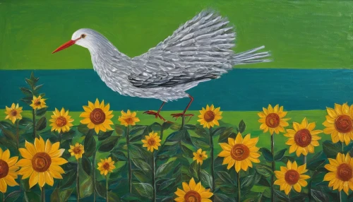 bird painting,flower and bird illustration,ox-eye daisy,spring bird,portrait of a hen,dove of peace,flower painting,carol colman,st martin's day goose,poppy on the cob,oxeye daisy,chamomile in wheat field,jonquils,khokhloma painting,kelp gull,guinea fowl,flying dandelions,daffodil field,meadow daisy,field pigeon,Art,Artistic Painting,Artistic Painting 02