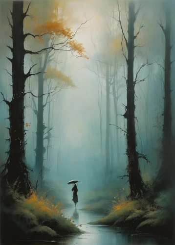 forest landscape,autumn fog,forest background,foggy forest,fantasy picture,world digital painting,foggy landscape,autumn landscape,the wanderer,fantasy landscape,forest walk,autumn forest,forest of dreams,mist,wander,landscape background,wanderer,forest path,atmospheric,ballerina in the woods,Illustration,Realistic Fantasy,Realistic Fantasy 16