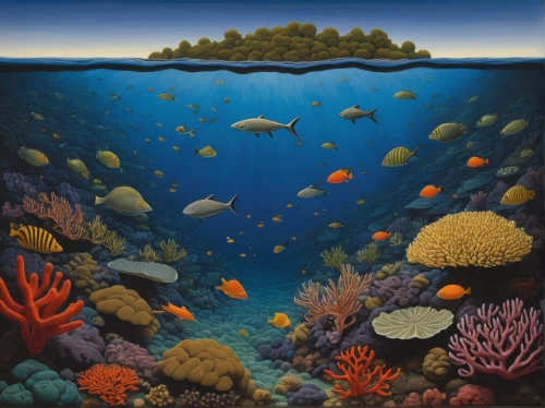 underwater landscape,coral reefs,coral reef,coral reef fish,ocean floor,underwater background,aquarium,ocean underwater,reef tank,coral fish,long reef,marine tank,marine diversity,sea-life,school of fish,ocean pollution,deep coral,great barrier reef,marine biology,marine life,Art,Artistic Painting,Artistic Painting 30