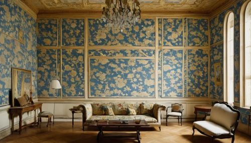 danish room,villa cortine palace,blue room,danish furniture,ornate room,yellow wallpaper,house hevelius,frisian house,drottningholm,sitting room,napoleon iii style,stately home,damask,royal interior,rococo,wade rooms,great room,luxury decay,interiors,damask paper,Art,Classical Oil Painting,Classical Oil Painting 07