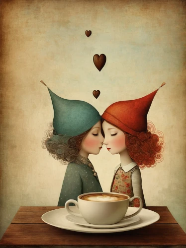 teacup,coffee tea illustration,tea cups,amorous,teatime,tea time,vintage boy and girl,love in air,tea party,courtship,cups of coffee,tea drinking,couple in love,tea cup,cup and saucer,coffe,love story,whimsical,love letter,romantic portrait,Illustration,Realistic Fantasy,Realistic Fantasy 35