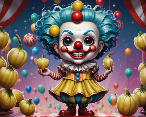 creepy clown,scary clown,horror clown,clown,rodeo clown,it,circus,circus animal,circus show,clowns,cirque,big top,ringmaster,marionette,circus tent,ronald,jester,bonbon,killer doll,candy boy,Illustration,Abstract Fantasy,Abstract Fantasy 11