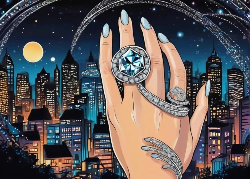 diamond ring,diamond jewelry,diamond rings,moon phase,watchmaker,jewelry（architecture）,jewelries,crystal ball,diamonds,cinderella,jewlry,diamondoid,cubic zirconia,diamond-heart,jeweled,hamsa,ring jewelry,bling,gift of jewelry,book cover,Illustration,Black and White,Black and White 05