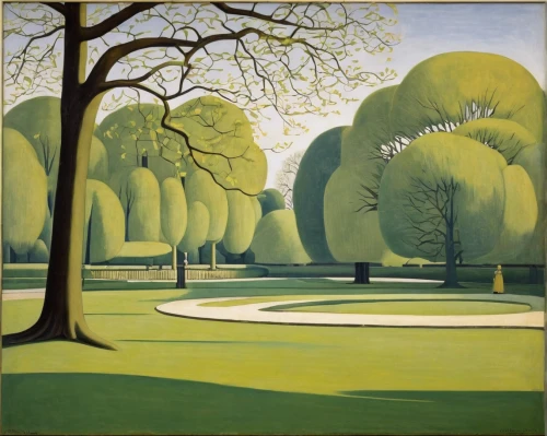 golf landscape,green landscape,grant wood,the golfcourse,golfcourse,beech trees,green trees,golf green,the old course,chestnut trees,copse,golf course,plane trees,golf course background,tree grove,green meadows,walnut trees,green fields,ash-maple trees,park lane,Art,Artistic Painting,Artistic Painting 28