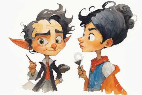 snips,sakana,copic,fairytale characters,characters,grainau,villagers,cartoon people,kids illustration,lilo,sherlock holmes,personages,watercolor sketch,markers,grooms,pinocchio,vilgalys and moncalvo,白斩鸡,horns,avatars,Illustration,Paper based,Paper Based 07