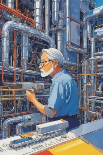 petrochemical,industrial plant,industry 4,heavy water factory,petrochemicals,chemical plant,refinery,gas compressor,blue-collar worker,chemical laboratory,industries,industrial security,manufactures,industry,food processing,chemical engineer,oil flow,manufacturing,worker,manufacture,Illustration,Japanese style,Japanese Style 14