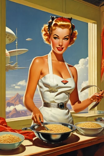 woman holding pie,housewife,girl with cereal bowl,retro 1950's clip art,girl in the kitchen,homemaker,retro diner,waitress,retro women,vintage kitchen,housework,cuisine classique,domestic,vintage dishes,stewardess,retro woman,50's style,placemat,food and cooking,food preparation,Illustration,Retro,Retro 10