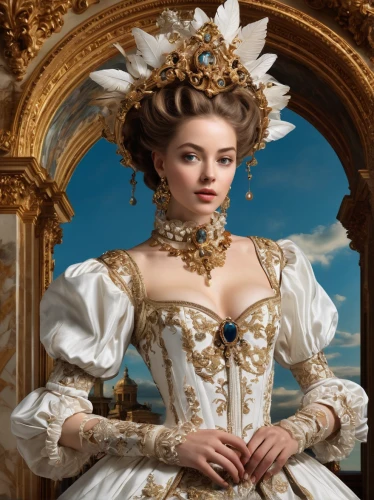 the carnival of venice,bridal clothing,rococo,queen anne,venetia,victorian lady,bodice,baroque,bridal jewelry,baroque angel,bridal accessory,suit of the snow maiden,cinderella,the victorian era,ball gown,cepora judith,elizabeth i,romantic portrait,the sea maid,queen of hearts,Art,Classical Oil Painting,Classical Oil Painting 01