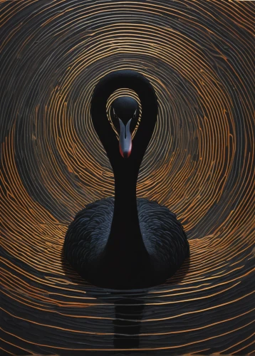 black swan,american black duck,mourning swan,surf scoter,constellation swan,saddle-billed stork,water fowl,american coot,blackbirdest,in the mother's plumage,brahminy duck,ornamental duck,the head of the swan,swan,canada goose,swan lake,swan on the lake,loon,waterfowl,aquatic bird,Art,Artistic Painting,Artistic Painting 08