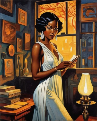 african american woman,sci fiction illustration,beautiful african american women,african woman,girl studying,black women,librarian,maria bayo,women's novels,tiana,black woman,author,clue and white,afro american girls,meticulous painting,girl in a historic way,vintage illustration,sarah vaughan,afro-american,carol m highsmith,Illustration,Realistic Fantasy,Realistic Fantasy 21