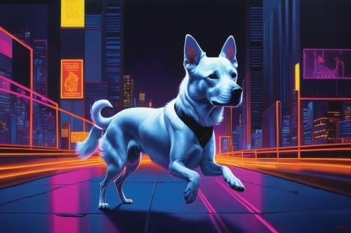 dog illustration,street dog,russo-european laika,color dogs,bull terrier (miniature),stray dog,bull terrier,basenji,laika,stray dogs,dog street,street dogs,thai ridgeback,vector illustration,neon human resources,neon lights,pariah dog,cyberpunk,sci fiction illustration,canidae,Conceptual Art,Daily,Daily 22