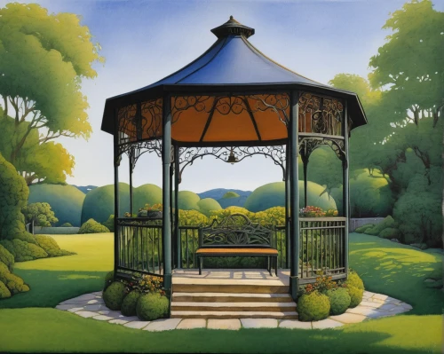 gazebo,pop up gazebo,bandstand,carol colman,summer house,pergola,garden furniture,garden swing,merry-go-round,home landscape,garden buildings,children's playhouse,outdoor table,round hut,bus shelters,parasols,circus tent,greenhouse cover,roof lantern,garden shed,Illustration,Abstract Fantasy,Abstract Fantasy 09