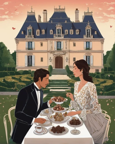 steak au poivre,hors d'oeuvre,dinner for two,tearoom,afternoon tea,french valentine,hors' d'oeuvres,bistro,jane austen,pâtisserie,étouffée,à la carte food,high tea,vintage illustration,dining,french food,apéritif,tea service,honeymoon,dunrobin,Conceptual Art,Daily,Daily 02