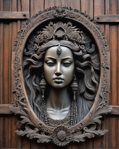 wood carving,art deco woman,carved wood,art deco ornament,decorative figure,art nouveau,carved,art nouveau frame,stone carving,carvings,art nouveau frames,laurel wreath,art deco frame,architectural detail,art deco,door knocker,medusa,art nouveau design,decorative art,caryatid,Illustration,Realistic Fantasy,Realistic Fantasy 07