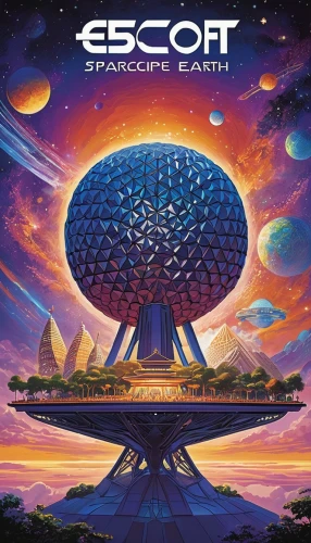 epcot center,epcot ball,epcot spaceship earth,accost,spacecraft,e-scooter,epoch,epcot,planet eart,cd cover,elektroboot,esoteric,ecosport,spacescraft,space craft,acorn,coccoon,sci - fi,sci-fi,seroco,Illustration,Japanese style,Japanese Style 11