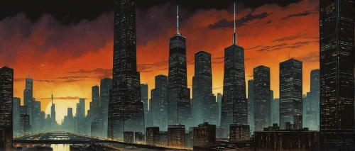 metropolis,cityscape,dystopian,futuristic landscape,high-rises,city in flames,cyberpunk,skyscrapers,black city,destroyed city,evening city,city cities,fantasy city,high rises,shanghai,dystopia,city skyline,cities,sky city,the city,Illustration,Realistic Fantasy,Realistic Fantasy 06