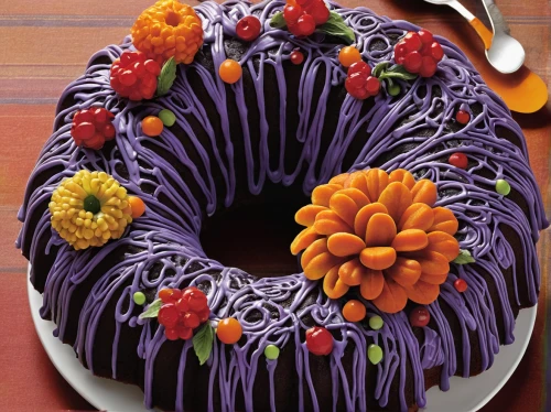 bundt cake,citrus bundt cake,mixed fruit cake,fruit cake,plum cake,cake wreath,pepper cake,purple chrysanthemum,violet chrysanthemum,mandarin cake,king cake,bowl cake,a cake,orange cake,cassata,cake decorating,rum cake,taro cake,fruit pie,edible flowers,Illustration,Abstract Fantasy,Abstract Fantasy 08