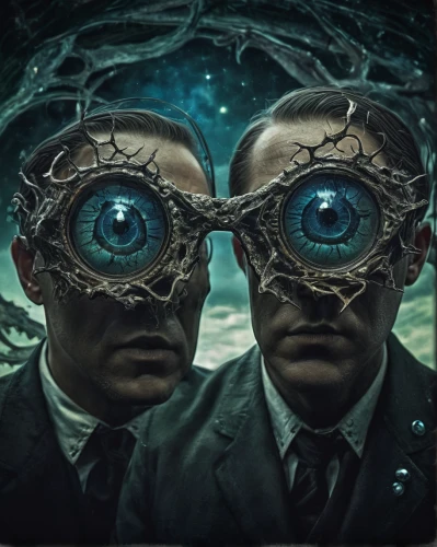 optician,pond lenses,mirror of souls,spectacle,myopia,spy-glass,three eyed monster,swimming goggles,looking glass,ophthalmology,panopticon,binocular,optometry,spectacles,photomanipulation,clockwork,goggles,photomontage,all seeing eye,book glasses,Illustration,Realistic Fantasy,Realistic Fantasy 47