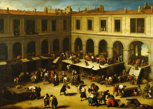 the market,large market,medieval market,kunsthistorisches museum,market,market introduction,principal market,the sale,the carnival of venice,the consignment,kefermarkt,marketplace,market place,covered market,louvre museum,fruit market,the production of the beer,barberini,commerce,street scene,Art,Classical Oil Painting,Classical Oil Painting 26
