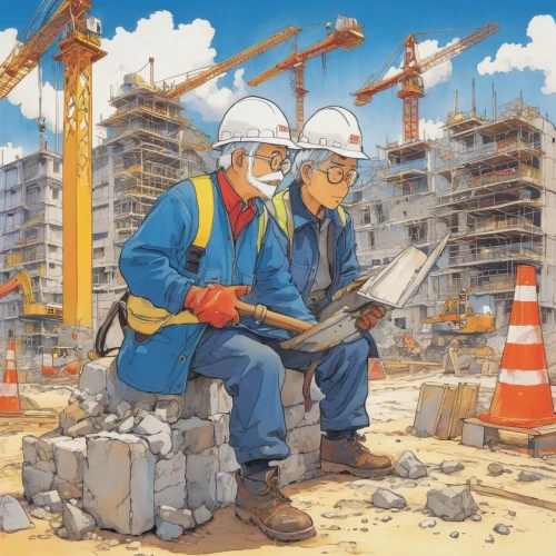 construction industry,construction workers,construction company,construction site,construction worker,heavy construction,construction helmet,building construction,contractor,builders,builder,construction work,construction area,construction toys,building work,construction material,excavators,job site,structural engineer,construction,Illustration,Japanese style,Japanese Style 14
