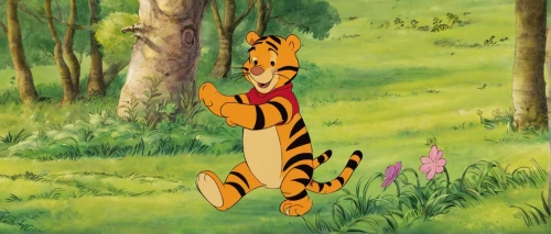 tigger,felidae,a tiger,tigerle,cartoon forest,young tiger,children's background,tiger,cute cartoon image,forest animal,forest background,wild cat,bengalenuhu,cartoon video game background,cute cartoon character,tarzan,in the tall grass,tiger png,disney character,mow,Illustration,Paper based,Paper Based 28