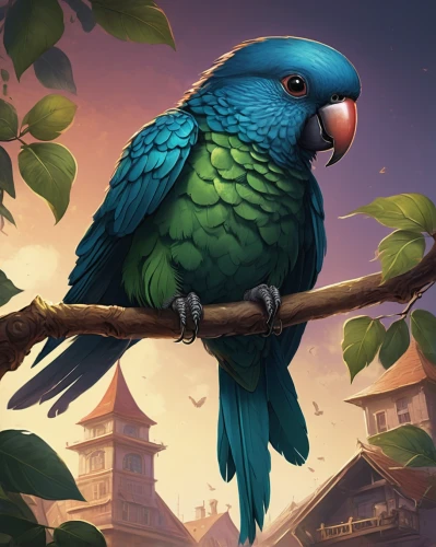 tropical bird climber,blue parakeet,caique,blue parrot,blue and gold macaw,cute parakeet,blue macaw,hyacinth macaw,green parakeet,parakeet,conure,tropical bird,macaws blue gold,quaker parrot,parakeets rare,macaw hyacinth,bird painting,macaw,beautiful parakeet,bird illustration,Conceptual Art,Fantasy,Fantasy 17