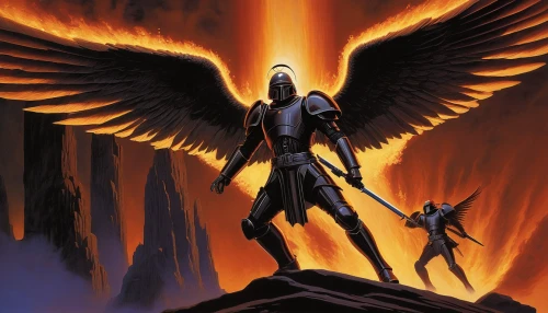 death angel,archangel,the archangel,heroic fantasy,angel of death,dark angel,uriel,angelology,black angel,corvus,falconer,angels of the apocalypse,lucifer,phoenix,corvin,eagle illustration,imperial eagle,griffin,the angel with the cross,gryphon,Conceptual Art,Sci-Fi,Sci-Fi 15