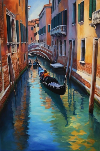 murano,venetian,grand canal,burano,italian painter,venezia,venice,gondolas,gondolier,oil painting on canvas,oil painting,hallia venezia,canals,burano island,venetian lagoon,boat landscape,art painting,oil on canvas,gondola,canal,Illustration,Realistic Fantasy,Realistic Fantasy 30