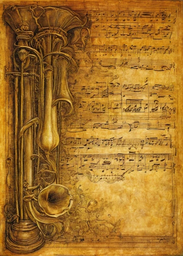 brass instrument,instrument music,sheet of music,music notes,musical instrument,drawing trumpet,old trumpet,musical notes,instrument,musical instruments,sheet music,gold trumpet,music instruments,bowed instrument,instruments,flugelhorn,trumpet of jericho,instruments musical,fanfare horn,music sheet,Art,Classical Oil Painting,Classical Oil Painting 03