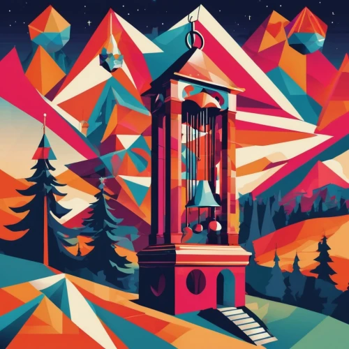 cuckoo clock,fire tower,clock tower,christmas bell,telescope,music box,easter bell,lookout tower,beacon,treehouse,birdhouse,grandfather clock,tower fall,vector illustration,christmas lantern,lighthouse,tower clock,birdhouses,mountain station,red lighthouse,Illustration,Vector,Vector 17