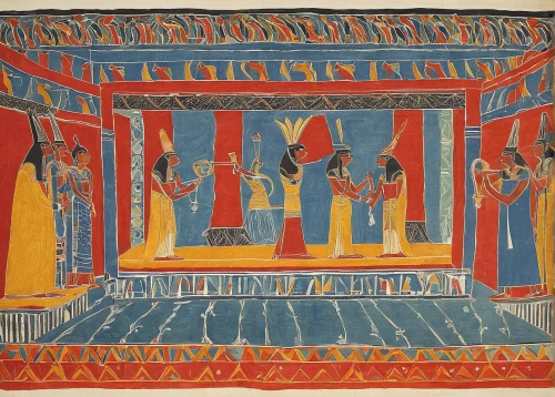 khokhloma painting,tutankhamen,tutankhamun,palace of knossos,theatre curtains,procession,puppet theatre,theater curtain,indigenous painting,ramayana,ancient parade,stage curtain,tapestry,egyptian,ceremonial coach,murals,flying carpet,sarcophagus,tabernacle,garment,Art,Artistic Painting,Artistic Painting 50