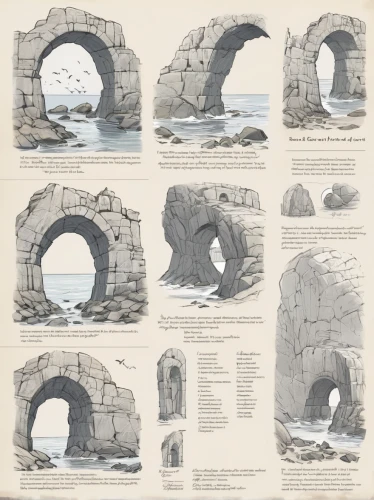 three point arch,rock arch,stone arch,arches,round arch,limestone arch,sea caves,coastal and oceanic landforms,sea cave,natural arch,hole in the wall,el arco,illustrations,rock forms,rock walls,orkney island,rock formations,half arch,cry stone walls,cave on the water,Unique,Design,Character Design