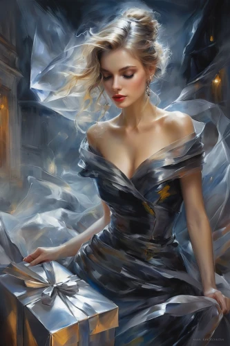 fantasy art,fantasy portrait,cinderella,mystical portrait of a girl,world digital painting,fantasy picture,pianist,art painting,romantic portrait,sci fiction illustration,meticulous painting,digital painting,chess player,woman playing,sorceress,chalk drawing,fire artist,lady of the night,femme fatale,the enchantress,Illustration,Paper based,Paper Based 11