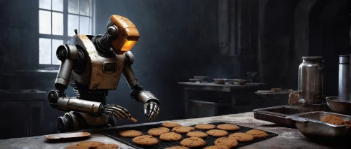 gingerbread maker,baking cookies,bake cookies,cookies,bakery,cookery,cookie jar,droids,fallout4,chocolatier,gourmet cookies,gingerbread men,gingerbreads,baking,confectioner,watchmaker,droid,food icons,cooks,c-3po,Illustration,Abstract Fantasy,Abstract Fantasy 18