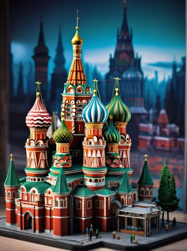 saint basil's cathedral,basil's cathedral,the kremlin,kremlin,the red square,red square,moscow city,moscow,moscow 3,moscow watchdog,building sets,russkiy toy,russian dolls,russia,fairy tale castle,roof domes,city buildings,russian pyramid,dolls houses,gold castle,Unique,3D,Toy