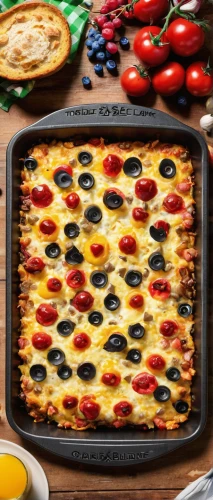 baking sheet,pan pizza,sheet pan,fruit pie,pizza topping,pizza stone,pizza topping raw,mixed fruit cake,tomato omelette,frittata,sicilian pizza,pissaladière,cast iron skillet,cooktop,pizza cheese,tomato pie,oven-baked cheese,oven polenta,cheese holes,california-style pizza,Conceptual Art,Fantasy,Fantasy 26