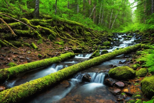 forest moss,aaa,temperate coniferous forest,vancouver island,germany forest,green forest,old-growth forest,flowing creek,tropical and subtropical coniferous forests,riparian forest,mountain stream,forest floor,coniferous forest,bavarian forest,elven forest,fairytale forest,spruce forest,moss,tree moss,mixed forest,Illustration,American Style,American Style 01