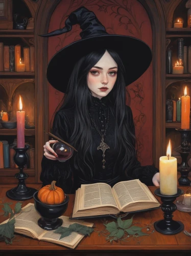 witch,halloween illustration,halloween witch,witch's hat,celebration of witches,witches,the witch,witch hat,gothic portrait,candlemaker,gothic woman,witch house,witch's hat icon,black candle,witch's house,witch broom,witches pentagram,witch ban,apothecary,candle wick,Illustration,Abstract Fantasy,Abstract Fantasy 05
